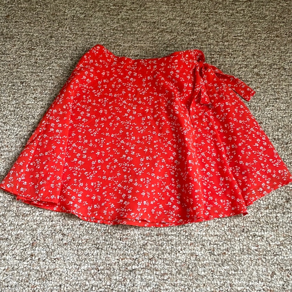 Floral wrap skirt